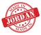 Made in Jordan red rubber stamp