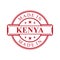 Made in Kenya label icon with red color emblem on the white background