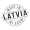 Made In Latvia. Europe Business Stamp. National Production Logo. Round Design Icon. Symbol Object Seal.
