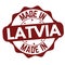Made in Latvia sign or stamp