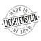 Made in Liechtenstein Stamp. Logo Icon Symbol Design. Security Seal Style.