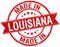 Made in Louisiana red round stamp