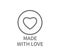 Made with Love Line Icon
