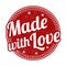 Made with love sign or stamp