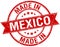 made in Mexico red vintage stamp