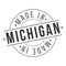 Made in Michigan Quality Original Stamp Design Vector Art. Vector Seal Badge.