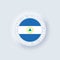 Made in Nicaragua. Nicaragua made. Nicaragua round quality emblem, label, sign, button, badge in 3d style. Simple icons with flags