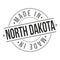Made In North Dakota USA Travel Stamp Logo Icon Symbol Design Object Seal National Product.