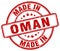 Made in Oman red grunge stamp