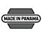 Made in Panama label on white