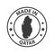 Made in Qatar icon. Stamp sticker. Vector illustration