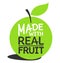 Made with real fruit - for organic food and drinks