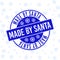 Made by Santa Scratched Round Stamp Seal for Christmas