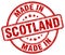 Made in Scotland red grunge stamp