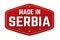 Made in Serbia label or sticker