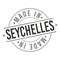 Made in Seychelles Stamp. Logo Icon Symbol Design. Security Seal Style.