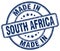 made in South Africa blue round stamp