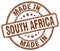 Made in South Africa brown round stamp