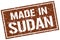 Made in Sudan stamp