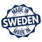 Made in Sweden sign or stamp