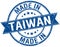 Made in Taiwan blue round stamp