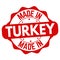 Made in Turkey sign or stamp