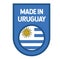 Made in Uruguay label on white