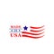 Made in USA American quality flag vector icon