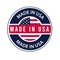 Made in USA badges. proud label stamp, American flag and national symbols, united states of America patriotic emblems set.  us pro