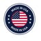 Made in USA badges. proud label stamp, American flag and national symbols, united states of America patriotic emblems set.  us pro