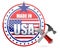 Made in usa tools button seal illustration