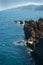 Madeira Island coastline, volcanic rock formation atlantic ocean seascape