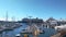 Madeira, Portugal, November 25, 2022: Pier with boats in the city of Funchal. Large liner with tourists. Rest on the sea