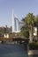 Madinat Jumeirah souq district with Burj Al Arab in the background