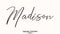 Madison Female name - in Stylish Lettering Cursive Typography Text