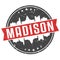 Madison Wisconsin Round Travel Stamp Icon Skyline City Design. Seal Badge illustration Vector.