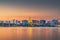 Madison, Wisconsin, USA downtown skyline at Lake Monona.