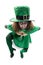 Madly leprechaun, isolated on white, concept st. patrickÂ´s day