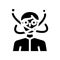 madness guy glyph icon vector illustration