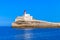 Madonetta, lighthouse tower, island Corsica