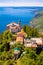 Madonna di Montecastello hermitage above Lago di Garda vertical