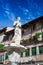 Madonna Verona fountain statue in center of Verona city