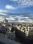 Madrid city, Spain, view of the roofs and sky with clouds