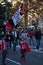 MADRID, DECEMBER 09 - Child waves the flag of River Plate in the final of the Copa Libertadores at BernabÃ©u Stadium