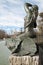 Madrid - Detail from fountain in front of Monument of Alfonso XII in Buen Retiro park