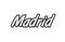 madrid europe capital text logo black white icon design