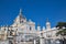 Madrid, Famous Almudena Cathedral on a bright sunny day