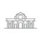 Madrid famous landmarks vector icon symbol architecture isolated on white background