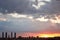 Madrid landscape with stormy clouds