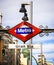 Madrid metro sign